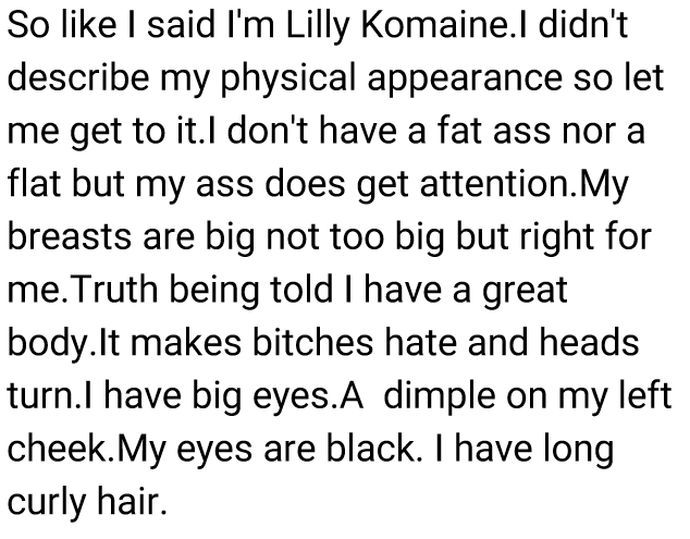 My Story by Lilly Komaine 